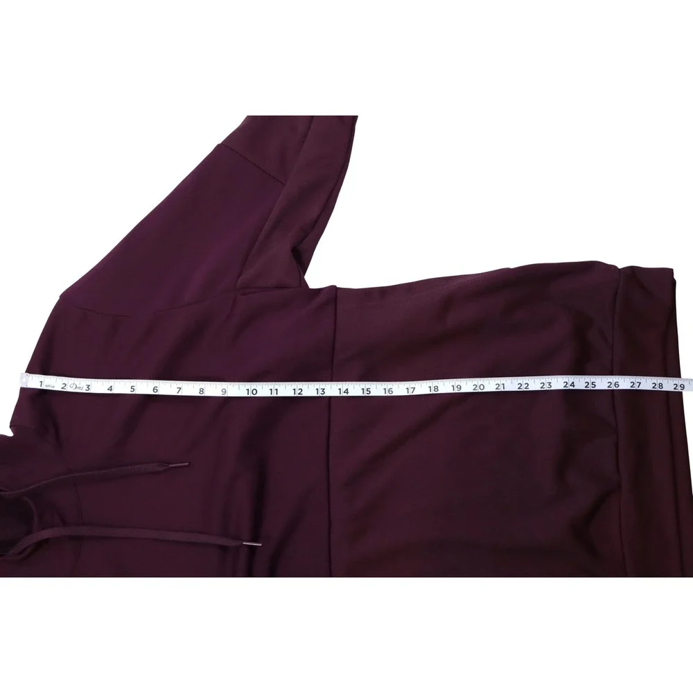 New‎ W/O Tags Adidas Mens XLT Hoodie Dark Red Maroon Burgundy Two Tone Athletic
